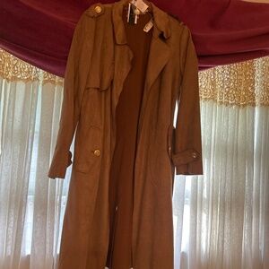 Tahari Light Camel Faux Learher Jacket